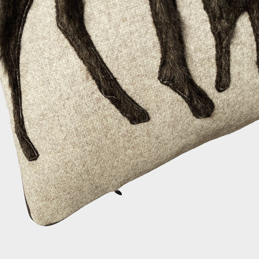 Melange wool cushion