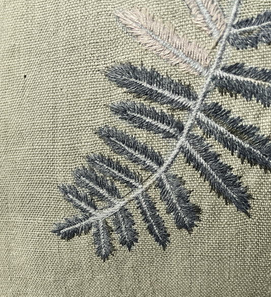Ferns linen cushion