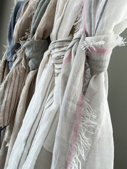 Pashmina e foulard puro lino