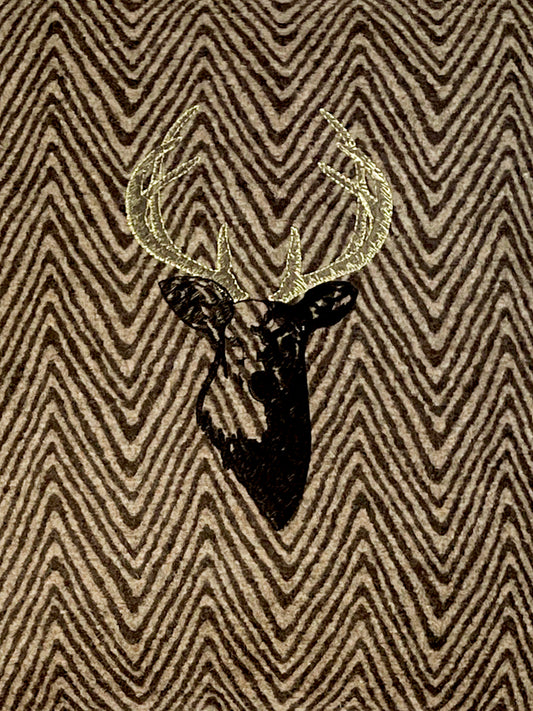 Melange wool cushion with embroidery coll. Squirrel PORTRAITS