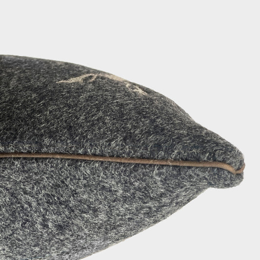Wool melange trophy cushion