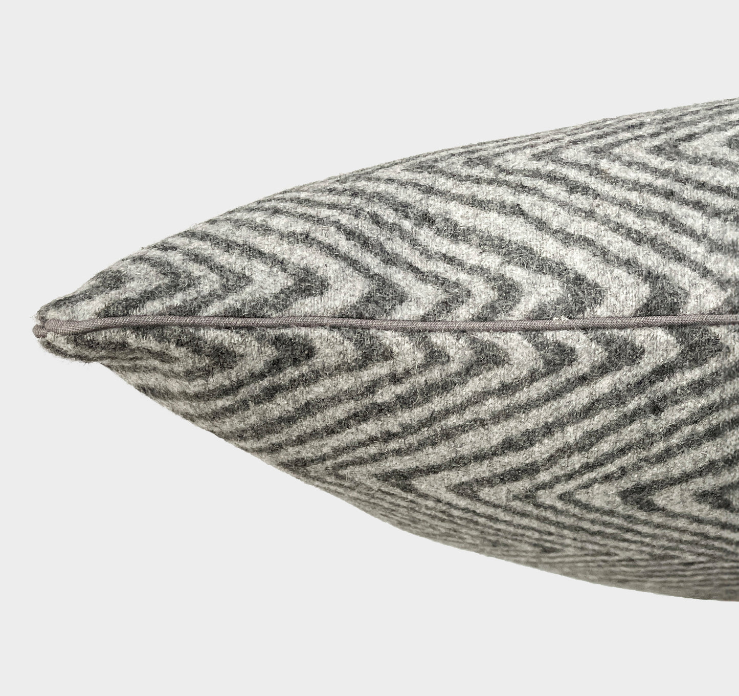 Cuscino lana melange Onda ricamo Trofeo pelliccia