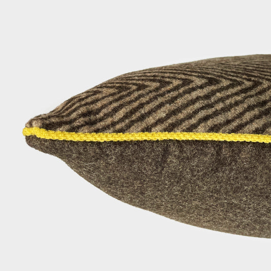 Melange wool cushion with embroidery coll. Squirrel PORTRAITS