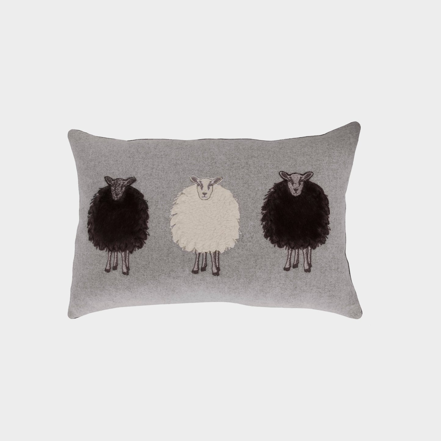 Melange wool sheep cushion
