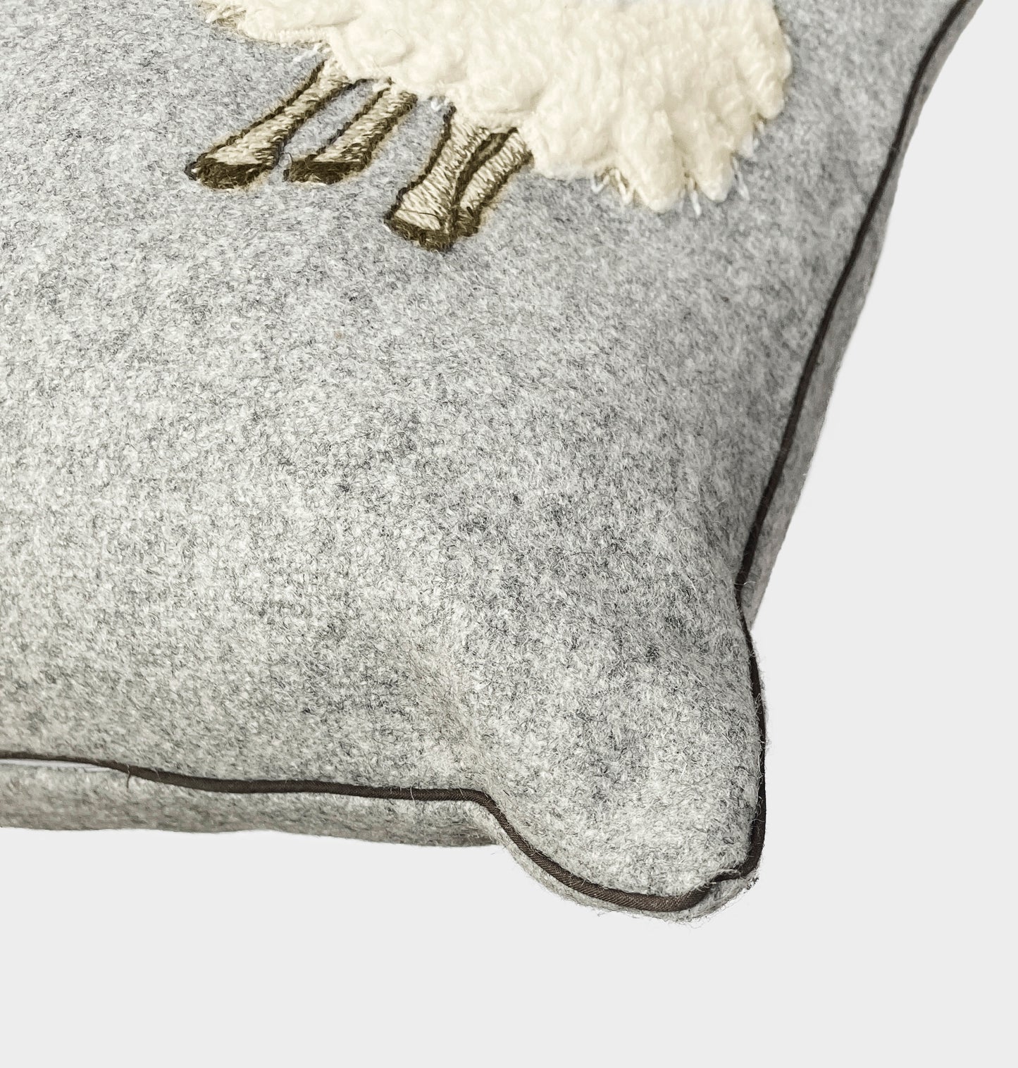 Melange wool sheep cushion