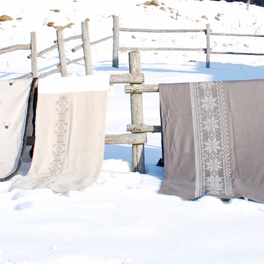 Decorative linen curtain