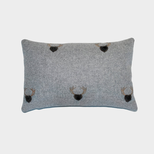 Melange Wool Hearts Cushion