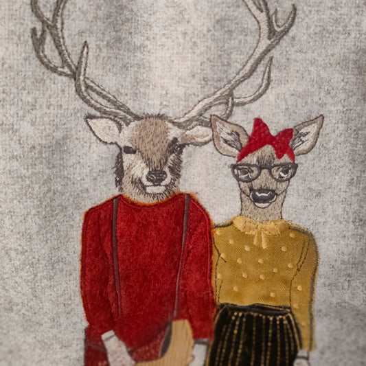 Bea and Oliver melange wool curtain