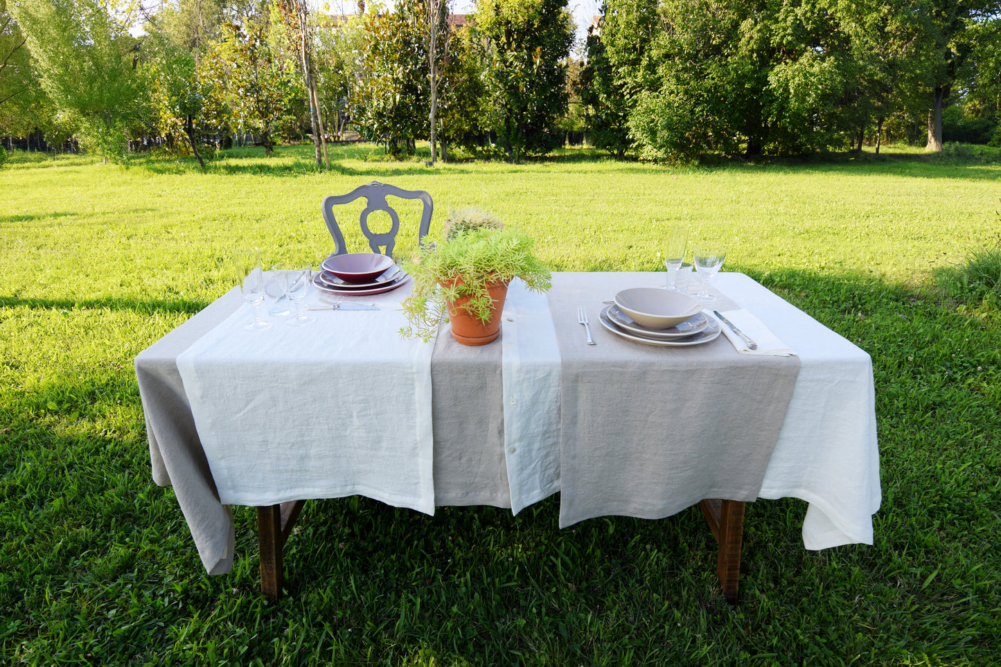 Vintage Canvas Tablecloth