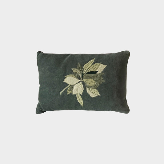 Magnolia embroidery cushion