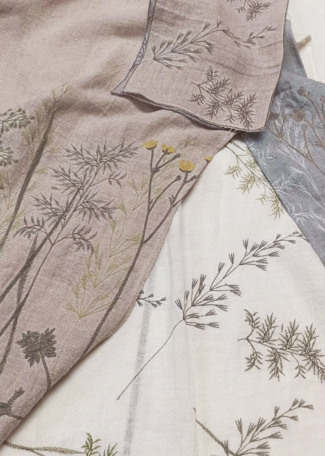 FIELD HERBS embroidery curtain