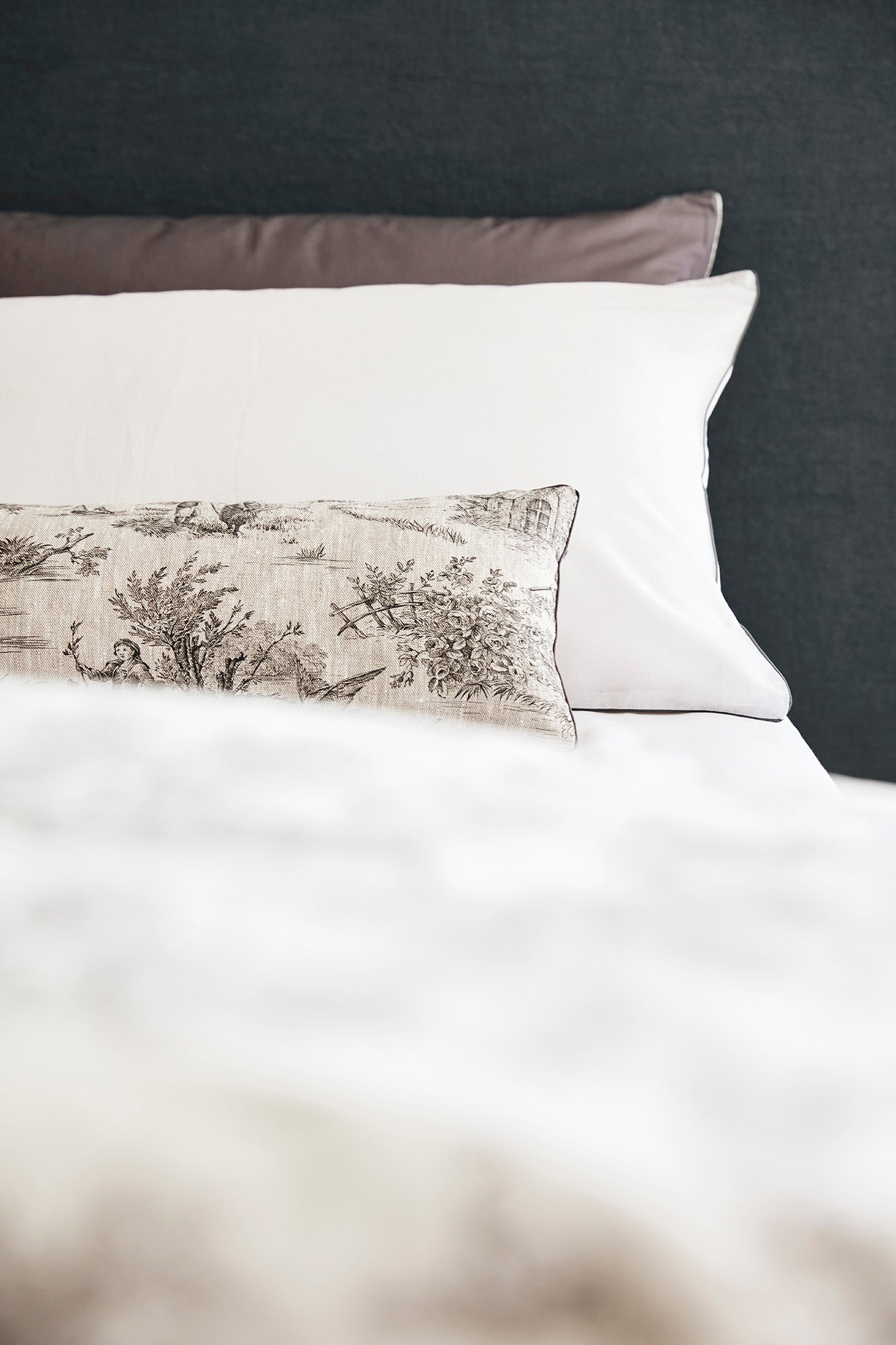 Coussin toile de jouy