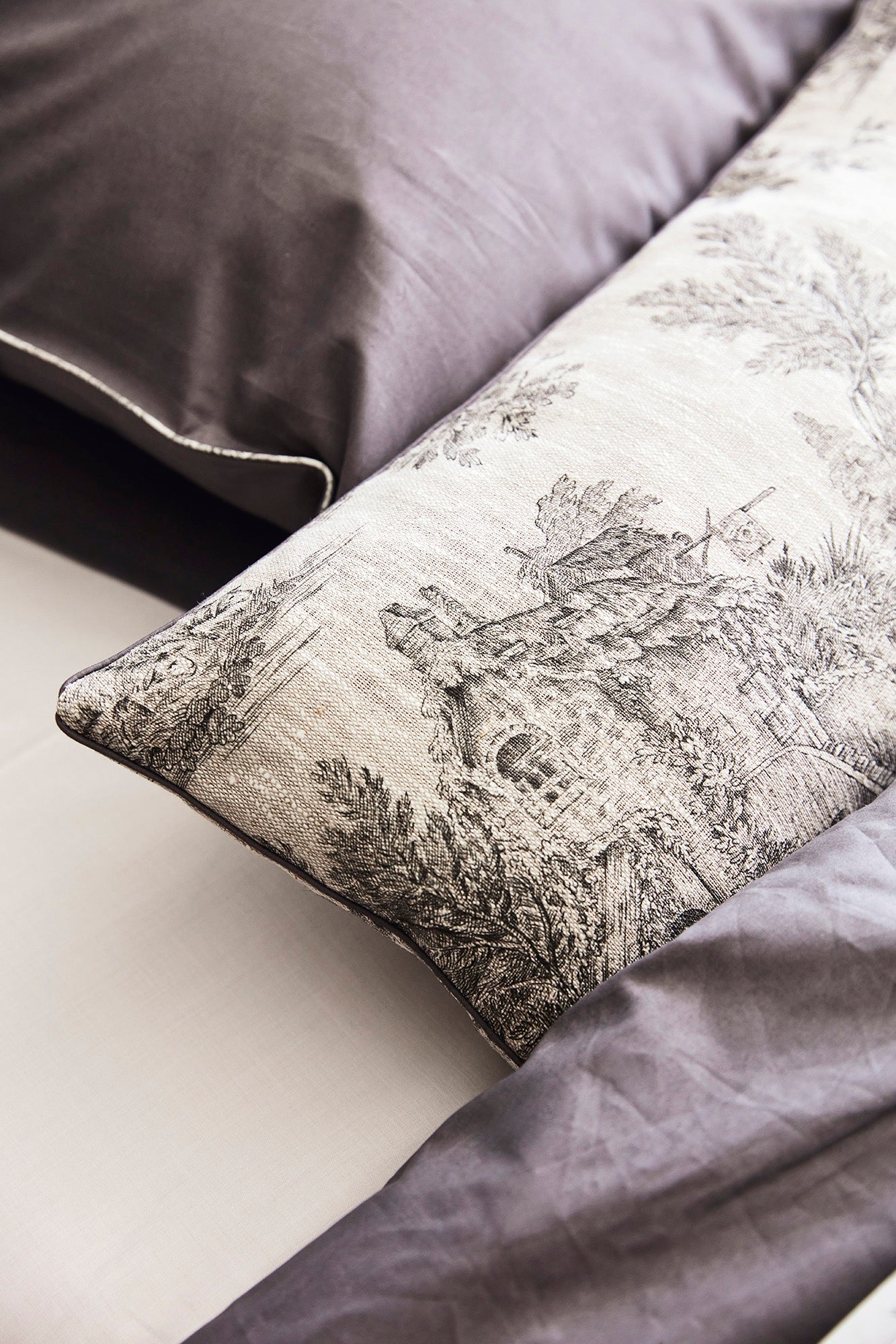 Coussin toile de jouy