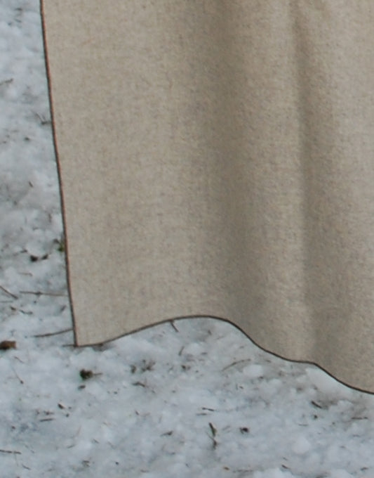 Melange wool curtain with embroidery in the woods