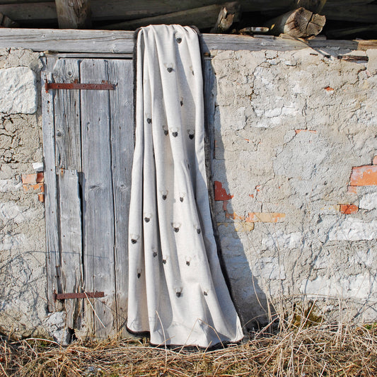 Tenda lana melange Cuore con corna