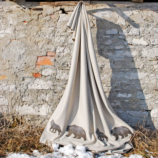 Tenda lana melange Lupo e Orso