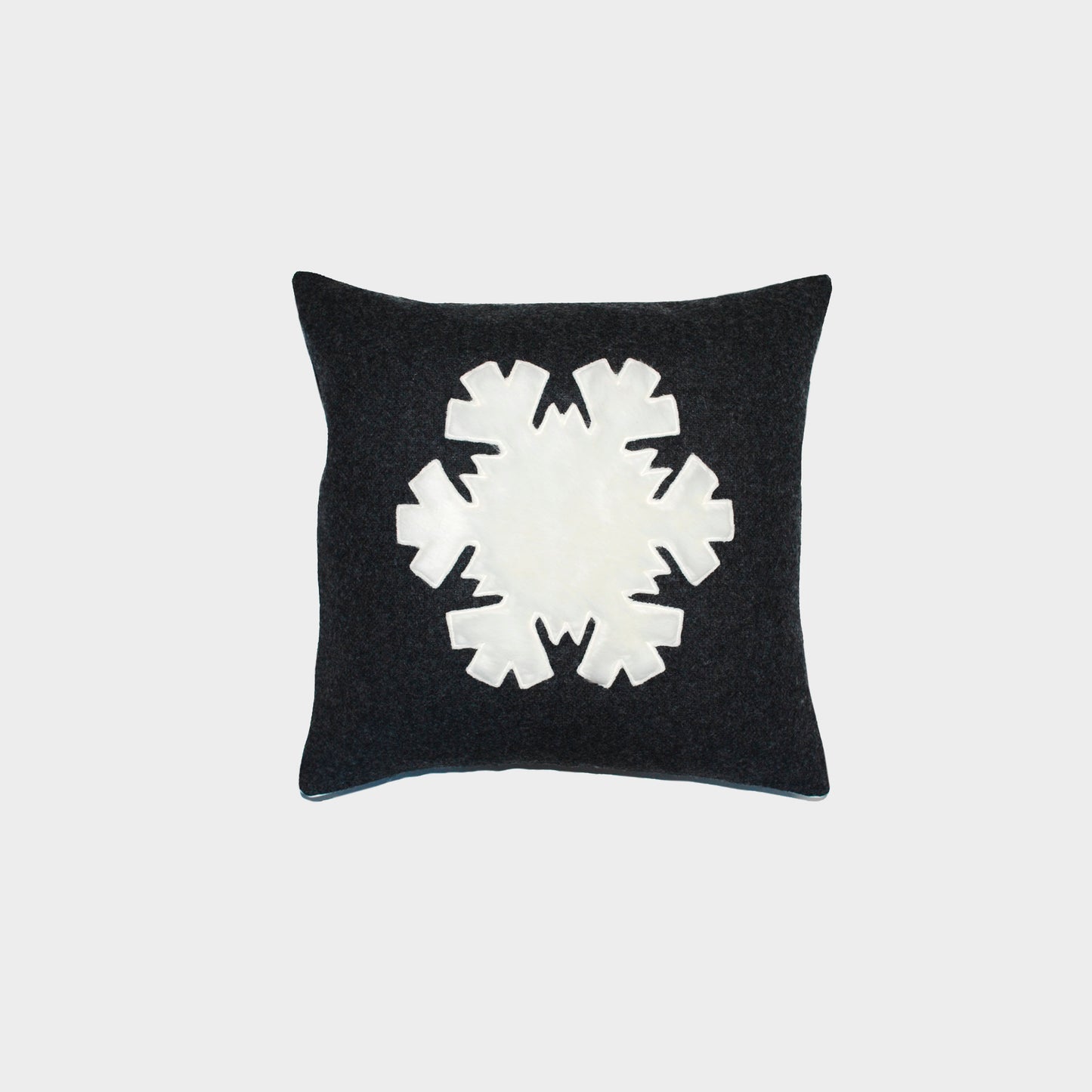 Coussin flocon de neige en laine mélangée