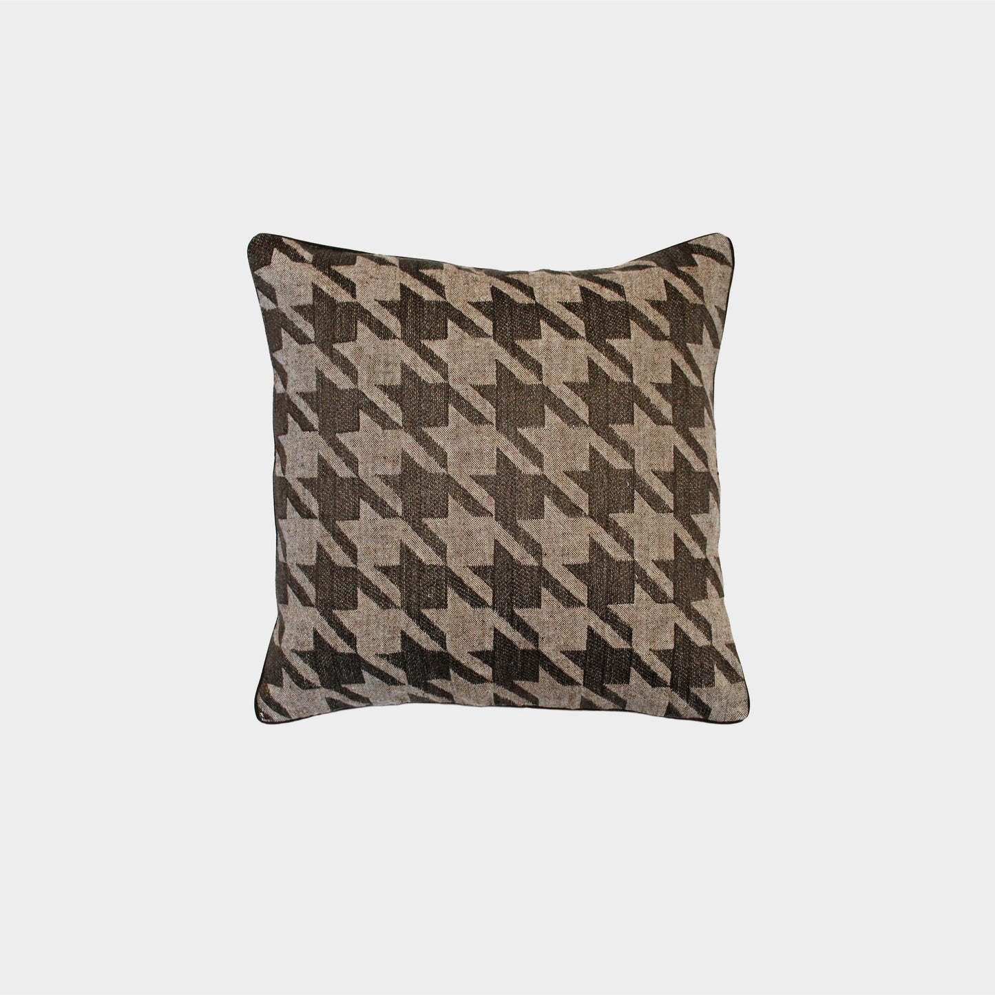 Vintage Panama Linen Houndstooth Cushion