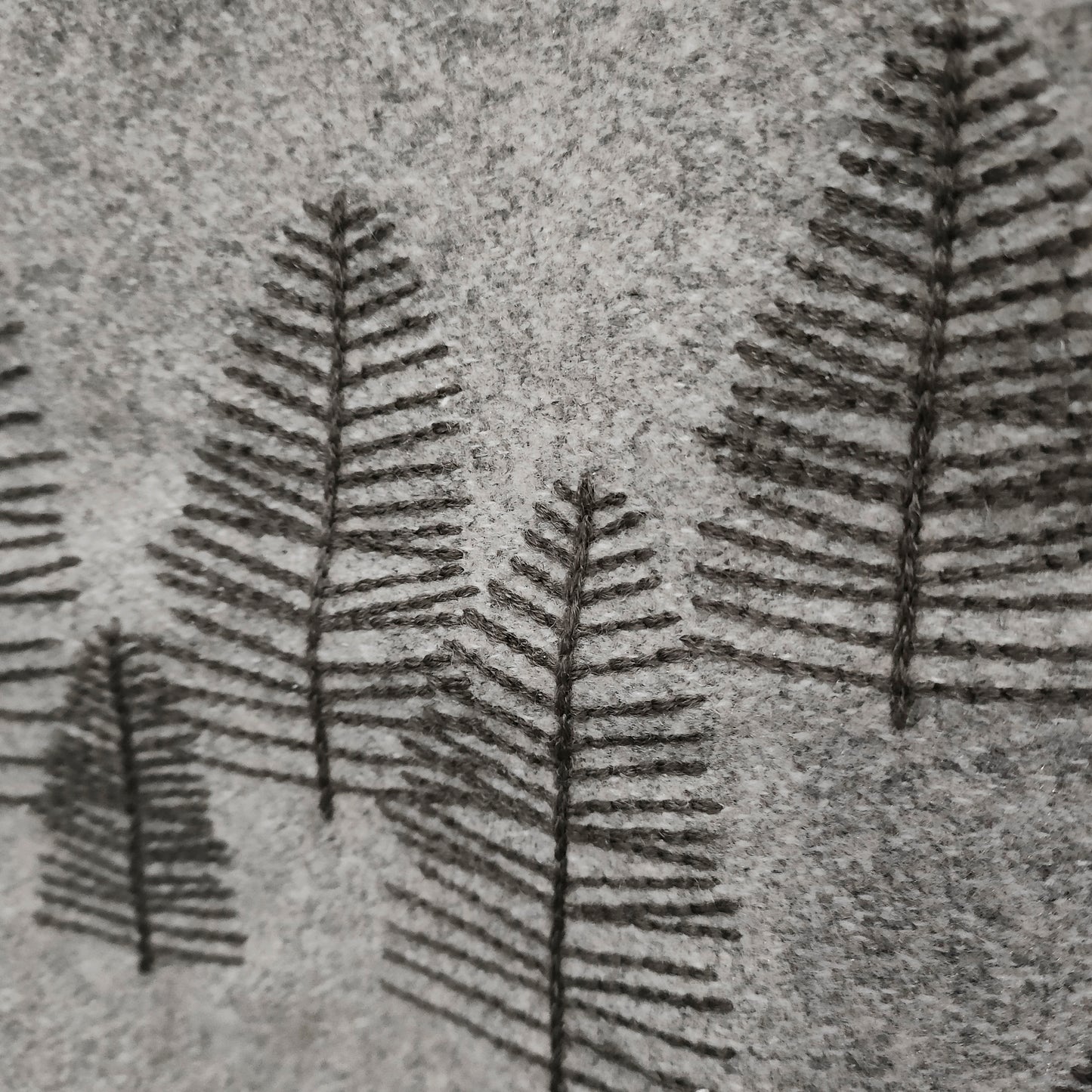 Pine forest melange wool curtain