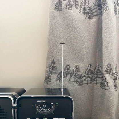 Pine forest melange wool curtain